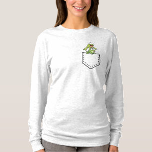 シャツのポケットに可愛いカエルTシャツ Tシャツ