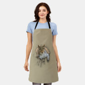 シャツのリス エプロン (着用した状態)