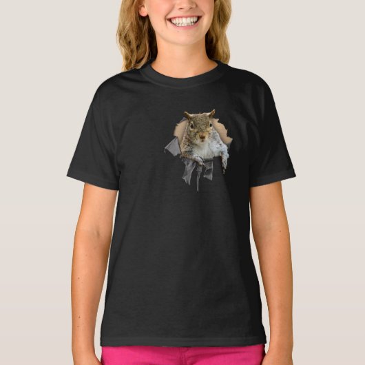 シャツのリス Tシャツ (正面)