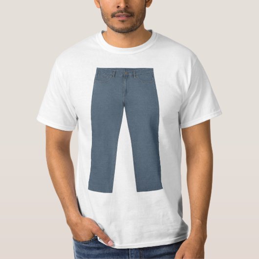 シャツの上のパンツ - 笑えるアイアニー 光学錯覚 Tシャツ (正面)