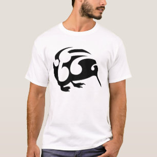 シャツの黒の大きいキウイ Tシャツ