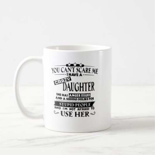 シャツを持ってる私を怖がらせることはでき熱狂するない コーヒーマグカップ (左)