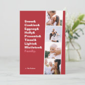 シャツクリスマスカードとリストフォトホリデーカード シーズンカード (スタンド正面)