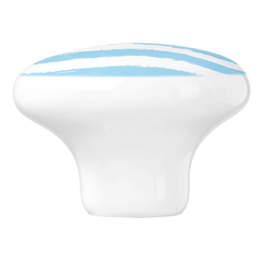 シャツスカイブルーホワイトウォーターストライプカラー セラミックノブ (側面)