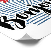 シャツストライプののフランスのプリント ポスター (角)