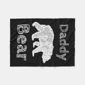 シャツダディ男性へベアTシャツファーザーDa フリースブランケット (正面(横))
