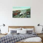 シャツックアベニューSPトレインの空中表示 キャンバスプリント (インサイチュ (寝室))