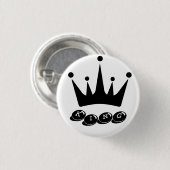 シャツブラックカラークラウンイメージキング文字ボタン 缶バッジ (正面&裏面)