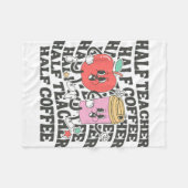 シャツ女性半先生ハーフコーヒーバックScho フリースブランケット (正面(横))