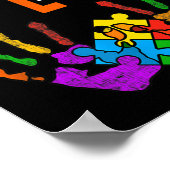 シャツ違う自閉症に対する意識 ポスター (角)