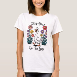 シャツ間抜けのガチョウ ボホベラ+キャンバス Tシャツ
