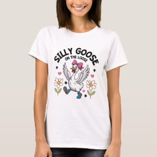 シャツ間抜けのガチョウ 可愛いおもしろいT型 Tシャツ