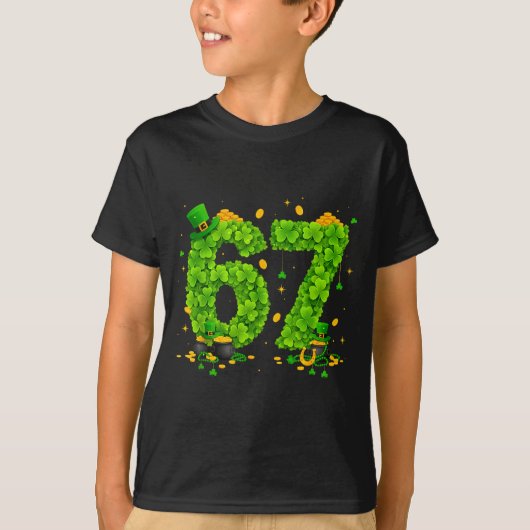 シャツ67ミームシャムロックシックスセブン Tシャツ (正面)
