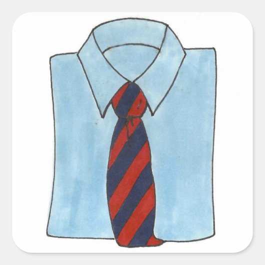 シャツ&タイメンズウェアメンズファッションデザインスタイル スクエアシール (正面)