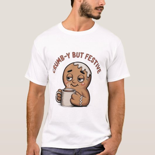 シャツ | 可愛いクリスマスクッキーハモアTシャツ (正面)