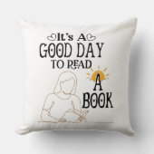 シャツ、本のシ読ャツ、本に良い日だ クッション (正面)