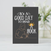 シャツ、本のシ読ャツ、本に良い日だ サンキューカード (スタンド正面)