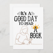 シャツ、本のシ読ャツ、本に良い日だ シーズンカード (正面/裏面)