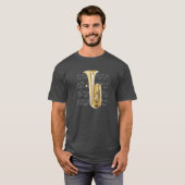 シャツ（黒） – チューバ – 色を選ぶ Tシャツ (正面フル)