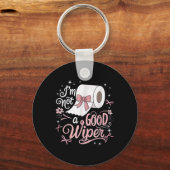 シャツImはおもしろい良いワイパーの不正ではない キーホルダー (正面)