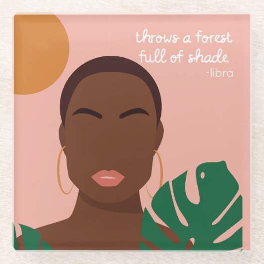 シャディリブラ引用文 ガラスコースター (正面)