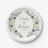 シャディーシックな花のリース枠 ペーパープレート (正面)