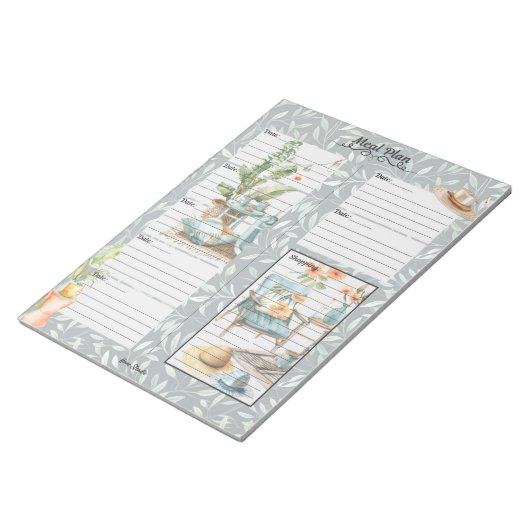 シャディーレディ 7日間の食事プランナー ノートパッド (アングル)