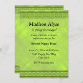 シャデスホフグリーンフローラデザインオフトゥカレッジ招待状 招待状 (正面/裏面)