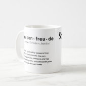 シャデンフルード*は私のハッピープレイスコーヒーマグ コーヒーマグカップ (正面左)