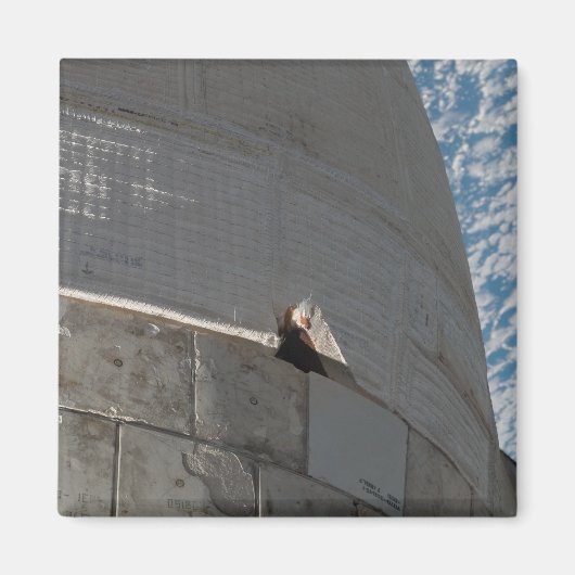 シャトルアトランティス宇宙のクローズアップ マグネット (正面)