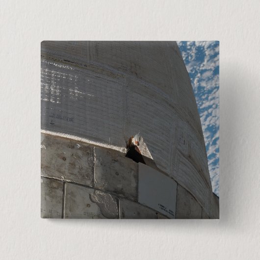 シャトルアトランティス宇宙のクローズアップ 缶バッジ (正面)