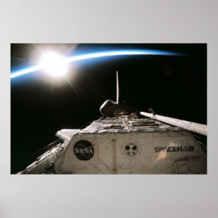 シャトルエンデバーからの日の出の宇宙 ポスター