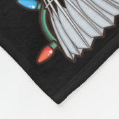 シャトルグラフィックバドミントン選手シャツギフトキリスト フリースブランケット (角)