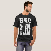 シャトルコックバドミントンラケットスポーツ Tシャツ (正面フル)