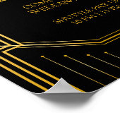 シャトルサービス結婚の標識 | Gatsbyアールデコ ポスター (角)