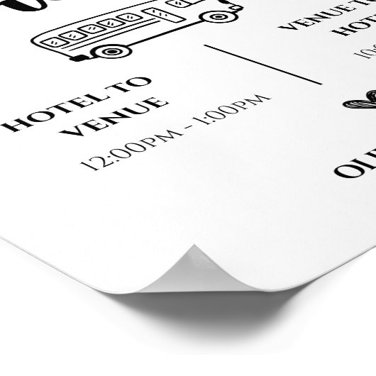 シャトルサービス結婚タクシー乗務員の交通標識 ポスター (角)