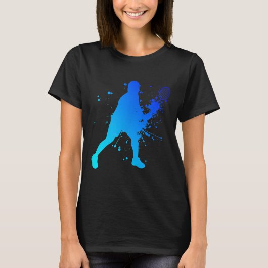 シャトルスカッシュバドミントン選手 Tシャツ (正面)