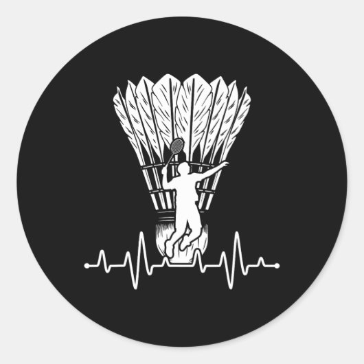 シャトルハートビートバドミントン ラウンドシール (正面)