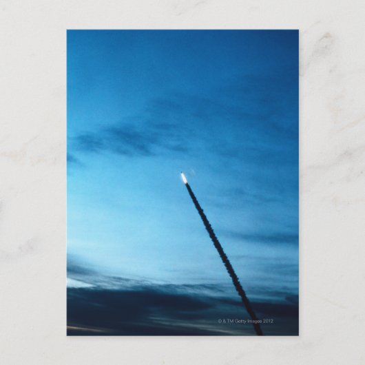 シャトルバスの後ろの煙 ポストカード (正面)