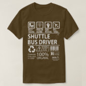 シャトルバス数々の運転士タスキング認定ジョブギフト Tシャツ (デザイン正面)