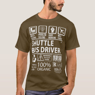 シャトルバス数々の運転士タスキング認定ジョブギフト Tシャツ