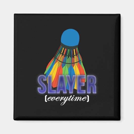 シャトルバドミントンプレーヤー引用文 マグネット (正面)