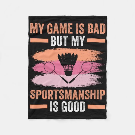 シャトルバドミントンプレーヤー9 フリースブランケット (正面)