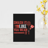 シャトルバドミントン選手 カード (黄色い花)