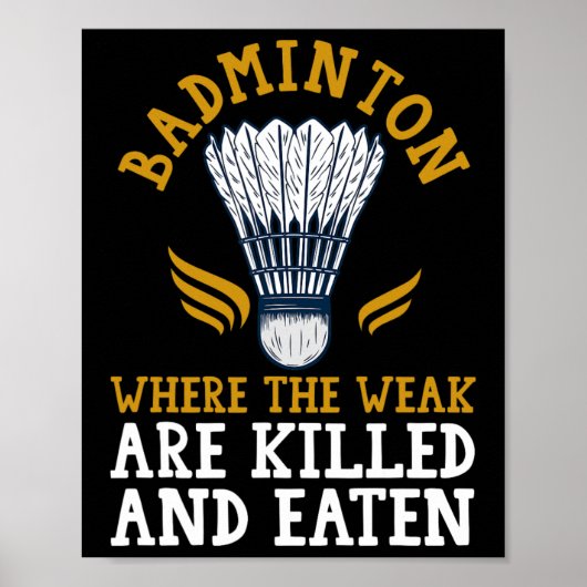 シャトルバドミントン選手 ポスター (正面)