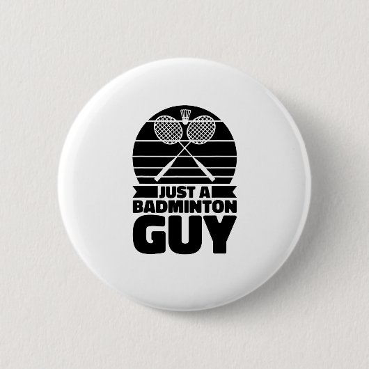 シャトルラケットコートラケット – チームのみバドミント 缶バッジ (正面)