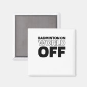シャトルラケット – コートラケットバドミントンOn World マグネット (正面/裏面)
