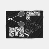 シャトルラブバドミントンラケットスマッシュ フリースブランケット (正面(横))