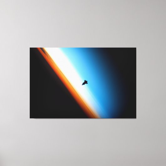 シャトル宇宙のシルエット キャンバスプリント (正面)