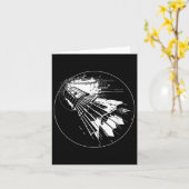 シャトル スケッチ フェザーボール カード (黄色い花)